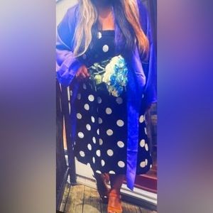 29. BLACK POLKA DOT DRESS SZ 14